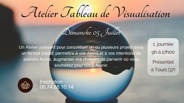 Atelier Tableau de Visualisation à Tours, le 5 juillet.