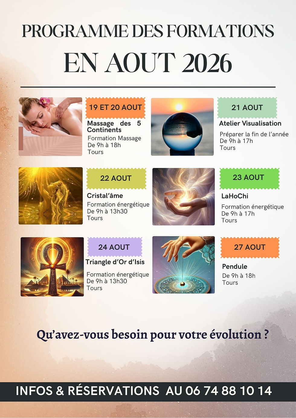 ✨ VOTRE PROCHAINE FORMATION VOUS ATTEND EN AOÛT ! ✨