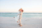 Beach wedding bride and groom