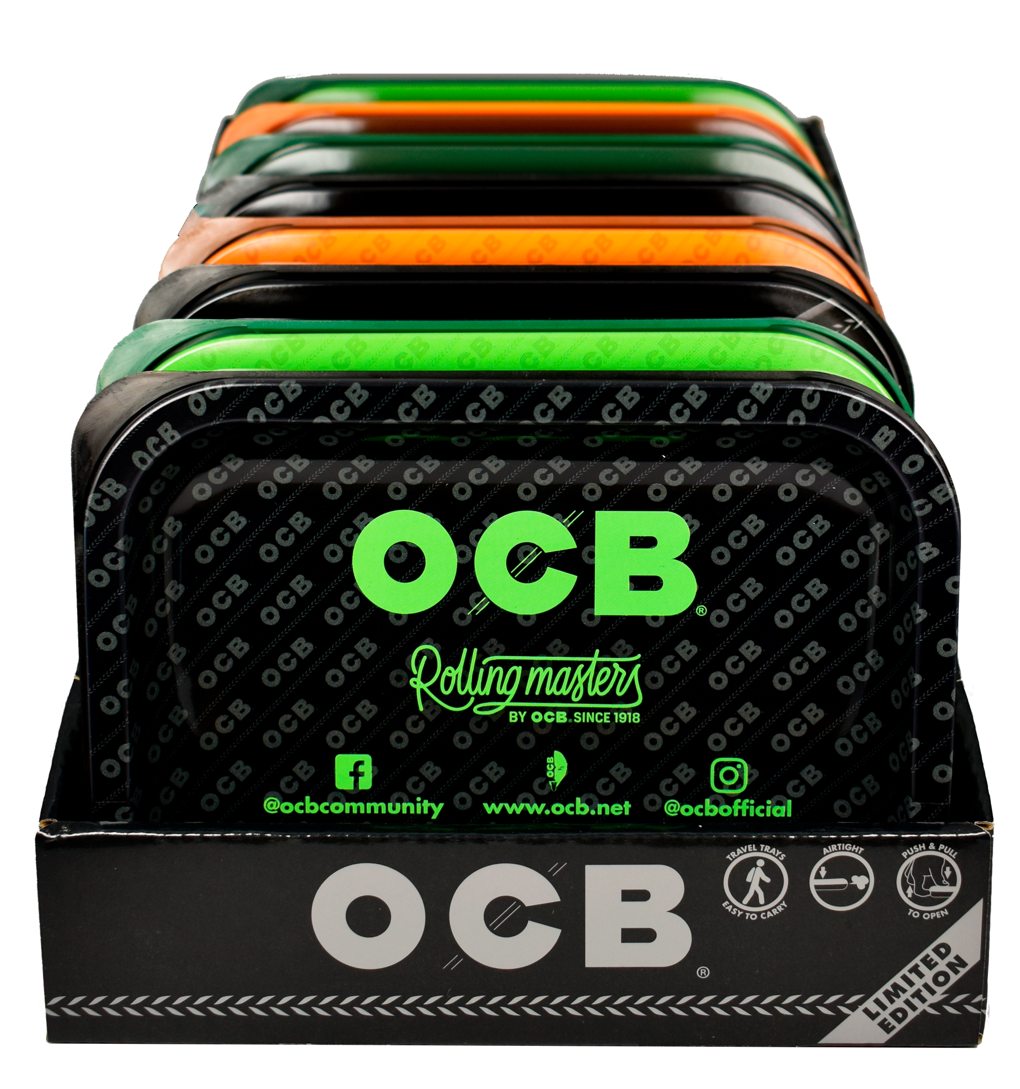 Exhibidor de Charolas OCB mini con tapa