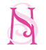Logotipo rosa que combina las letras “N” y “S” en un diseño elegante y curvo sobre fondo claro.