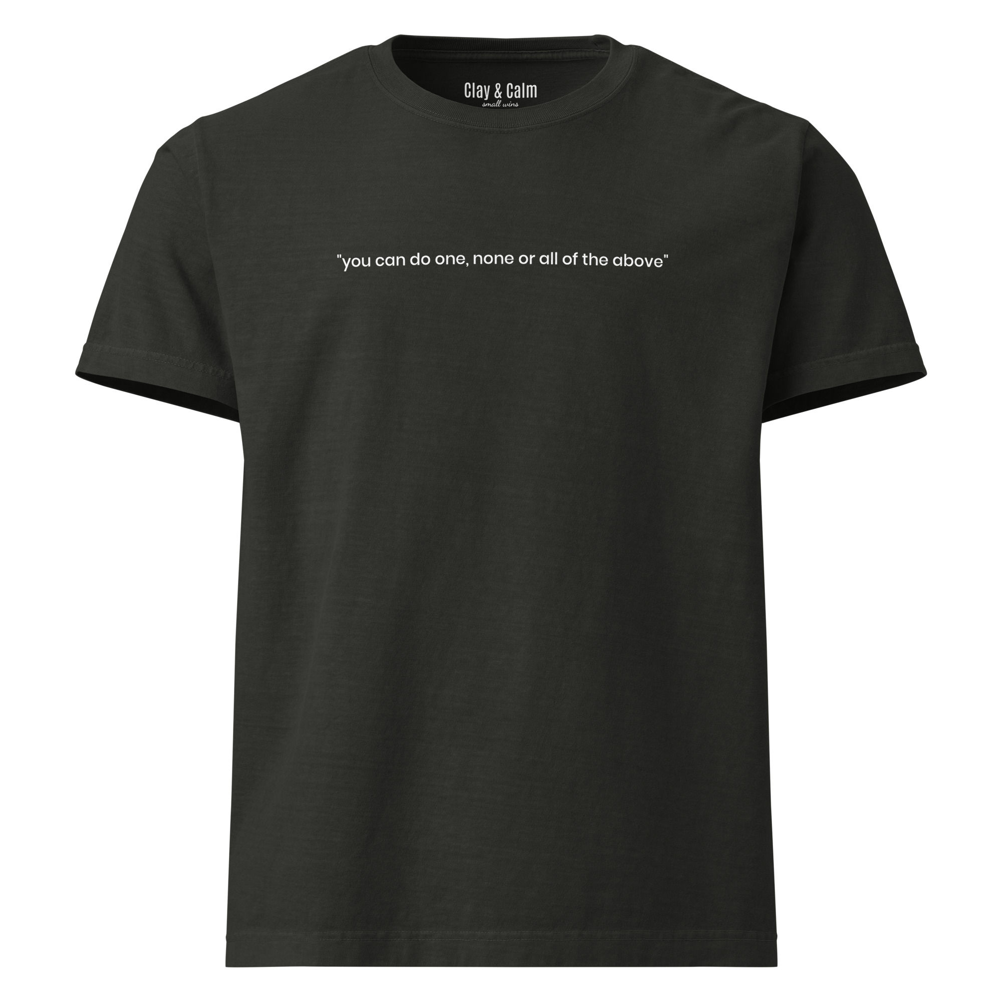 "you can do one, none, or all of the above" - Unisex oversized t-shirt (Dark)