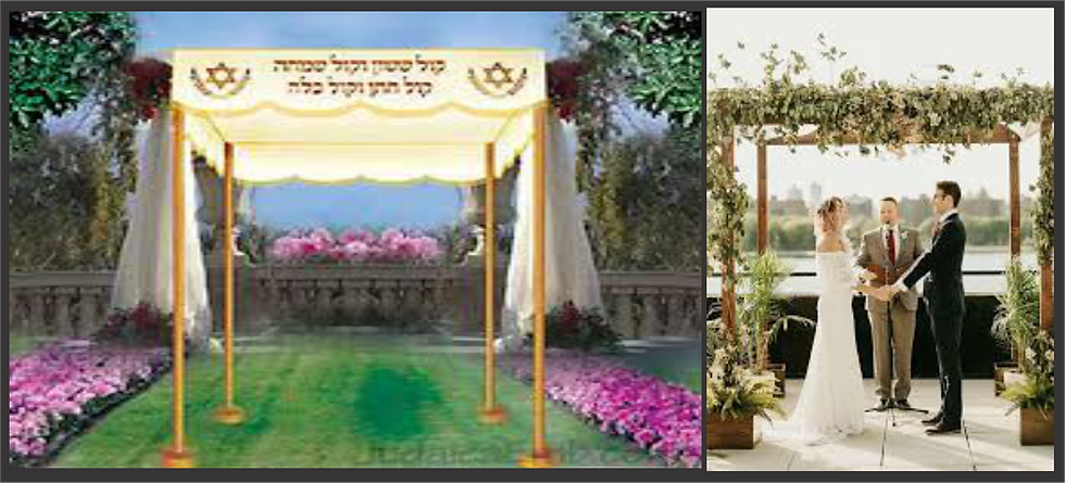 Chuppah, tenda pernikahan dimana pengantin melakukan perjanjian yang mengikat