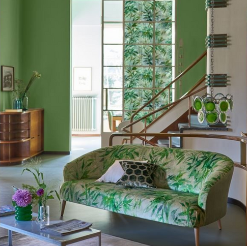 Designers Guild green living room