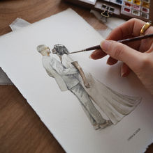 Illustration de mariage à l'aquarelle