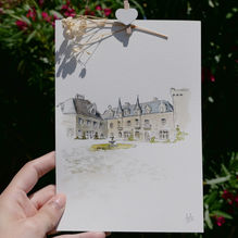 Illustration live de mariage chateau de la couronne