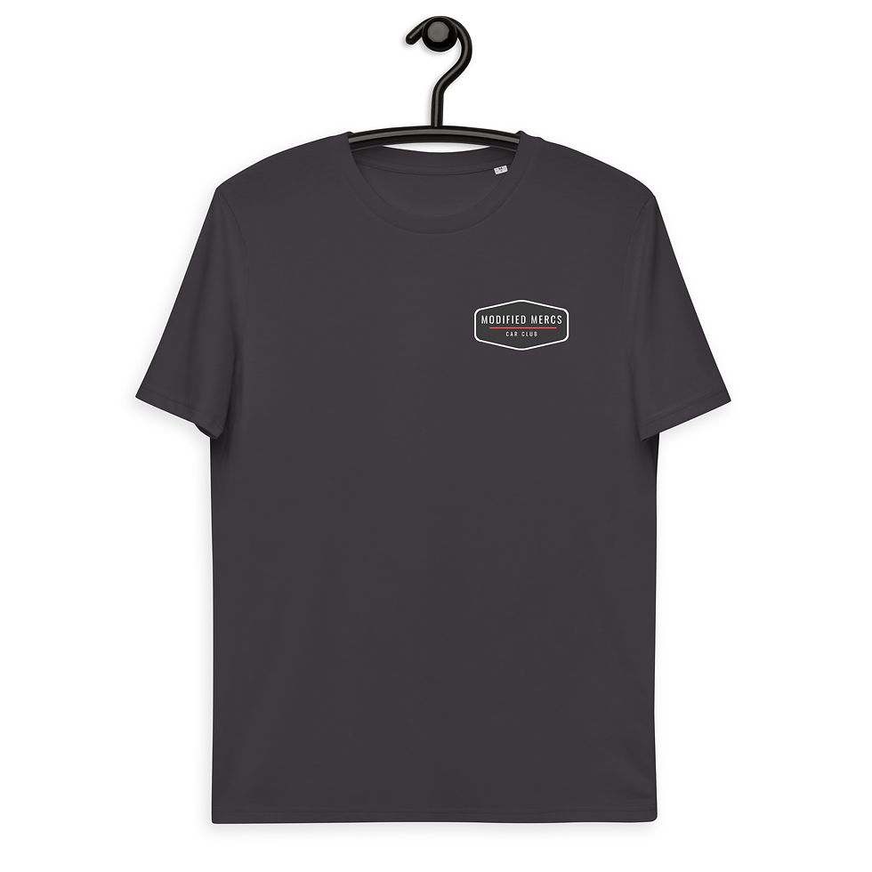 Thumbnail: Modified Mercs front logo and Rear picture Unisex organic cotton t-shirt
