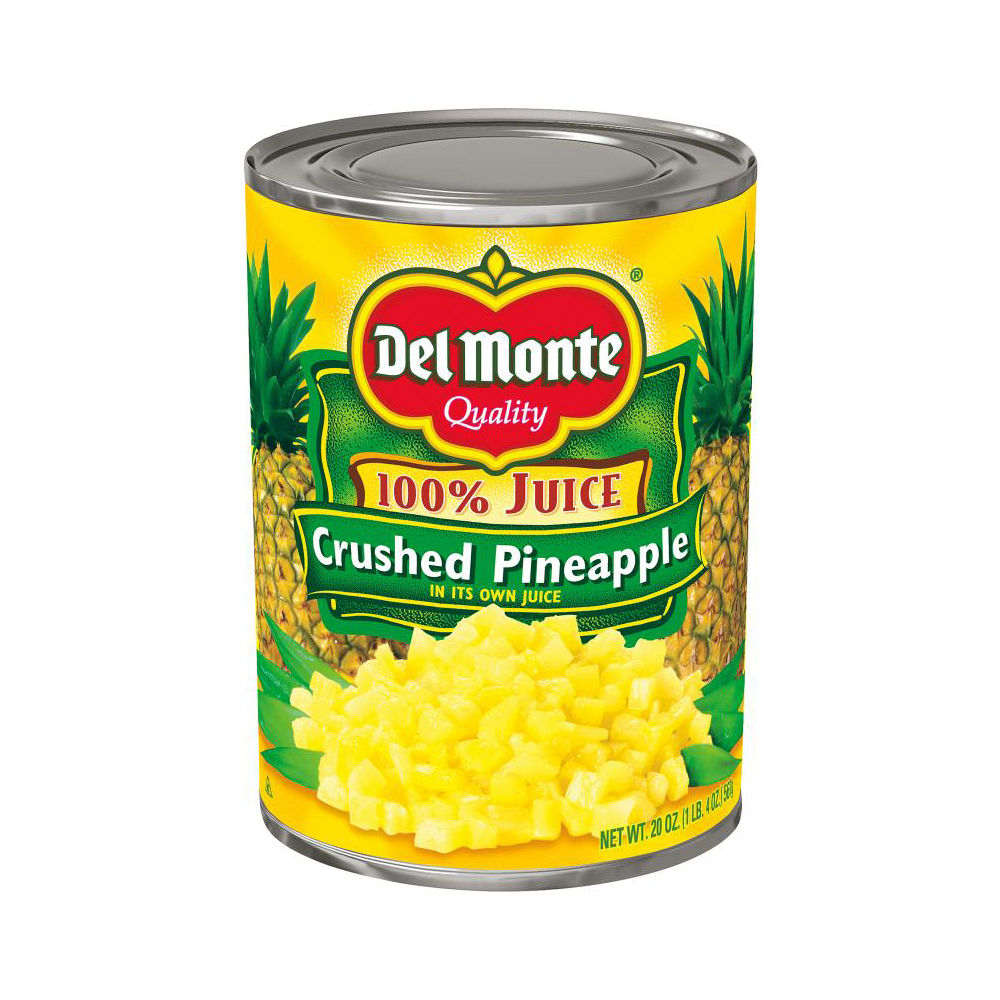 Del Monte 100% Juice Crushed Pineapple 20oz