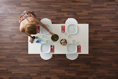 Top View of Wood Floor & Table