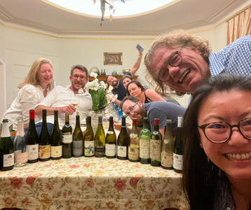 Group photo with Ernie Loosen and wines tasted