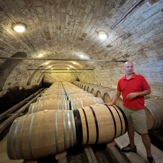István and barrels at Szepsy