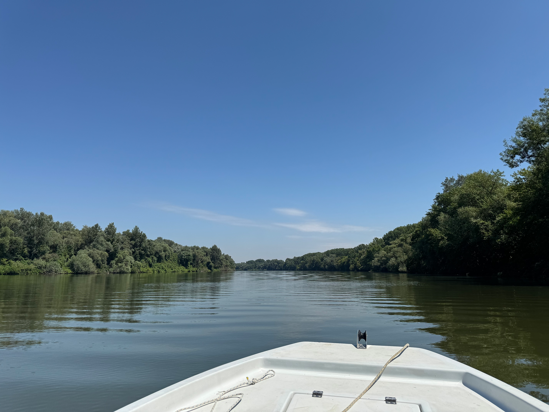 Boat ride on the Tisza river in Tokaj