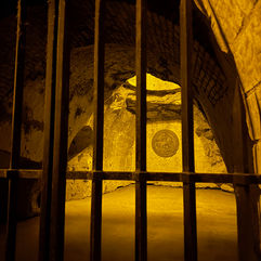 Comtes de Champagne in the cellars at Taittinger