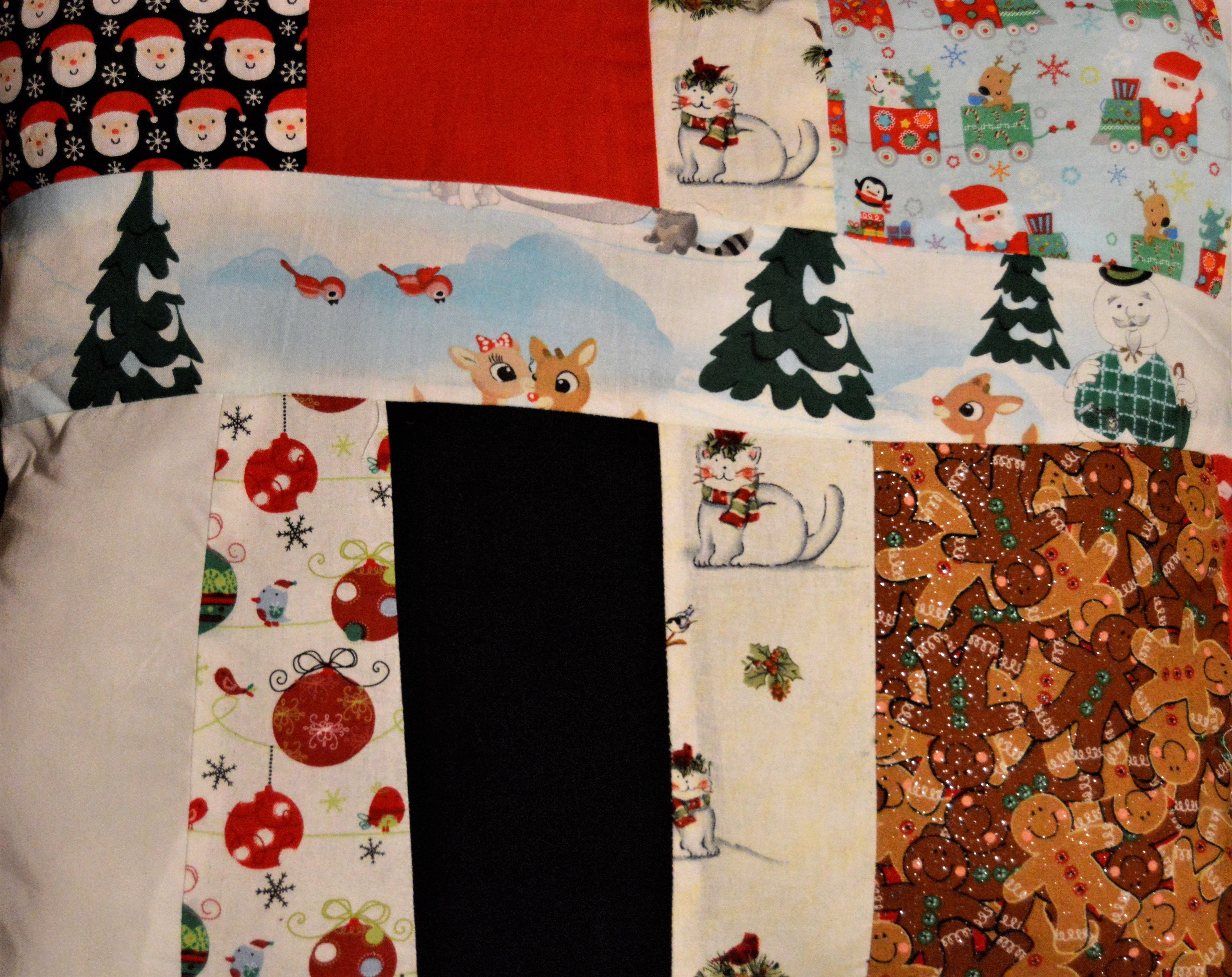 Patchwork Christmas Pillow