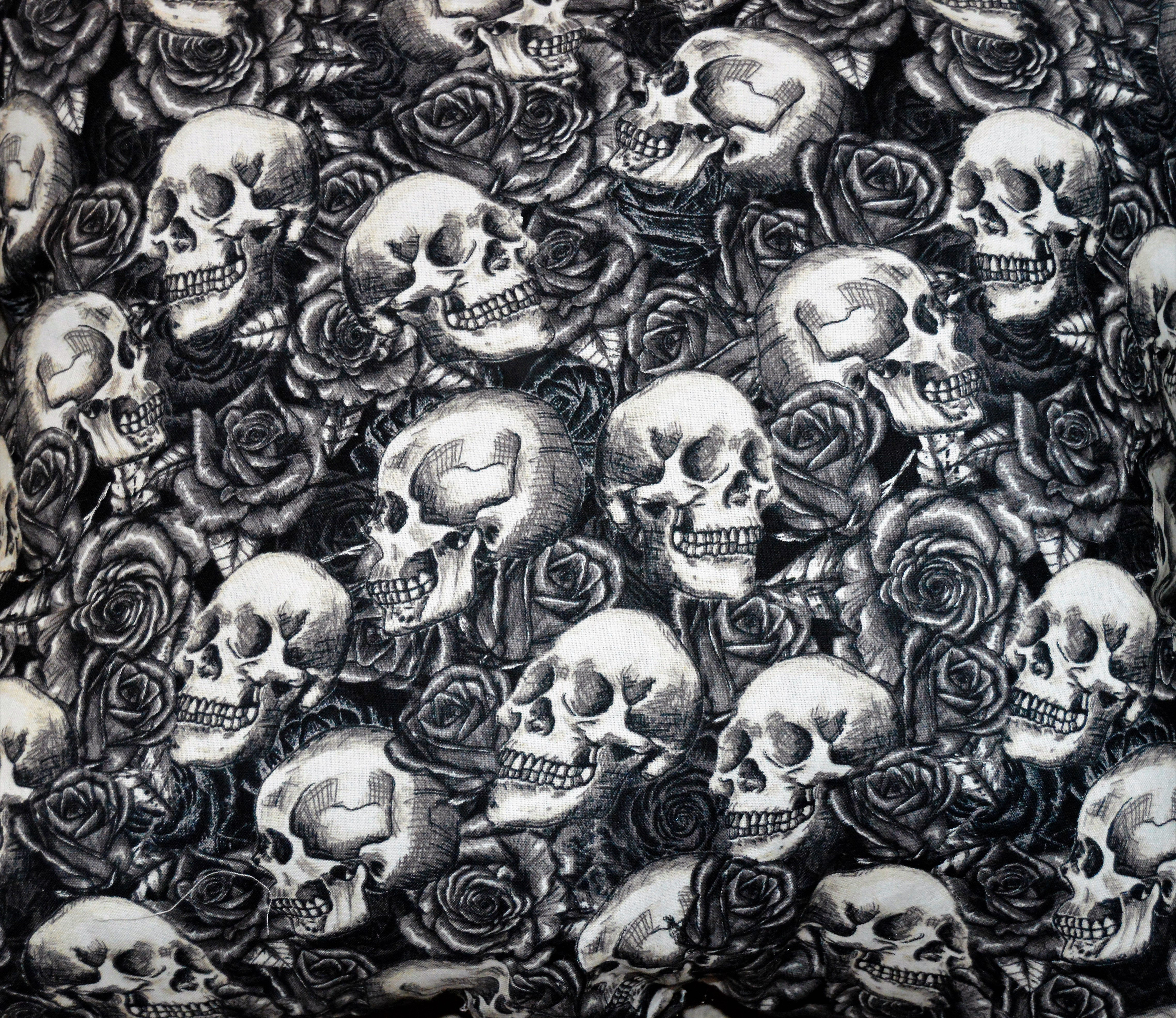Skulls and Roses Pillow