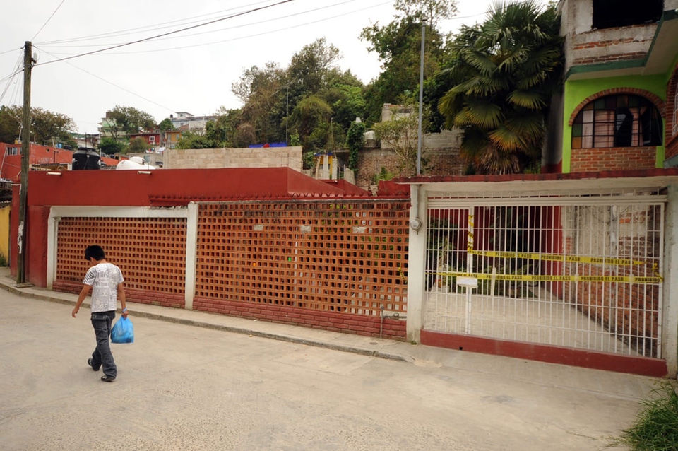 Outside the home of Regina Martinez