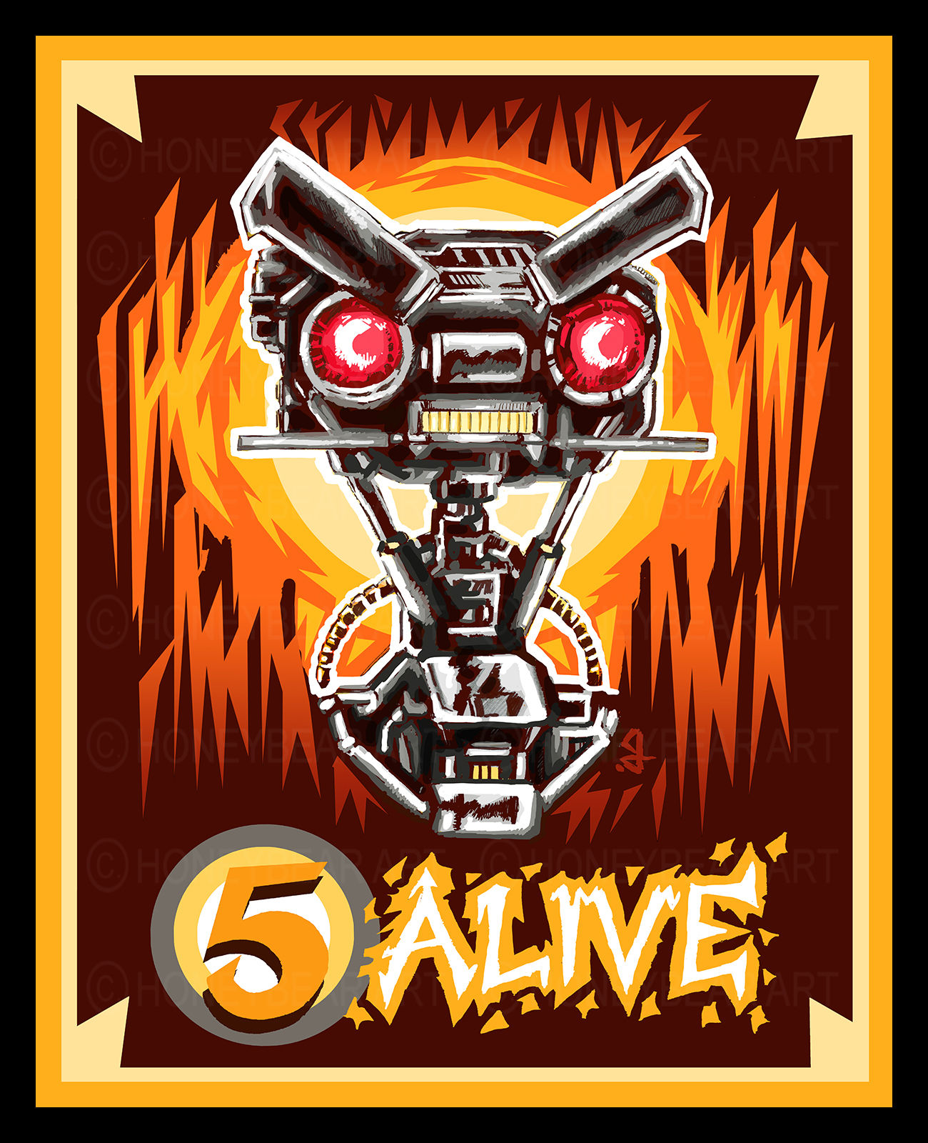HONEYBEAR ART- 5 ALIVE 16x20 POSTER