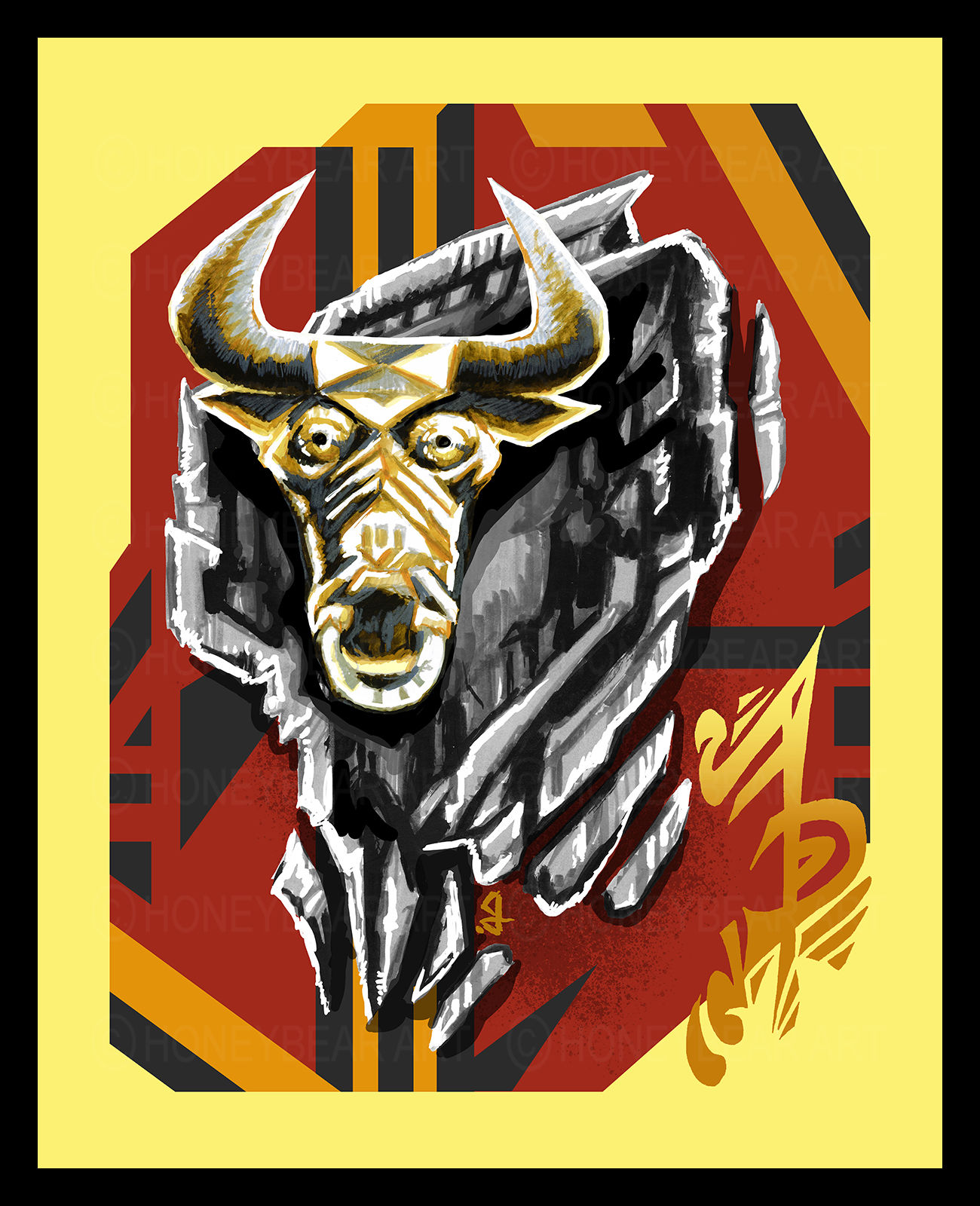 HONEYBEAR ART- FRAGMENTAUREAN 16x20 POSTER