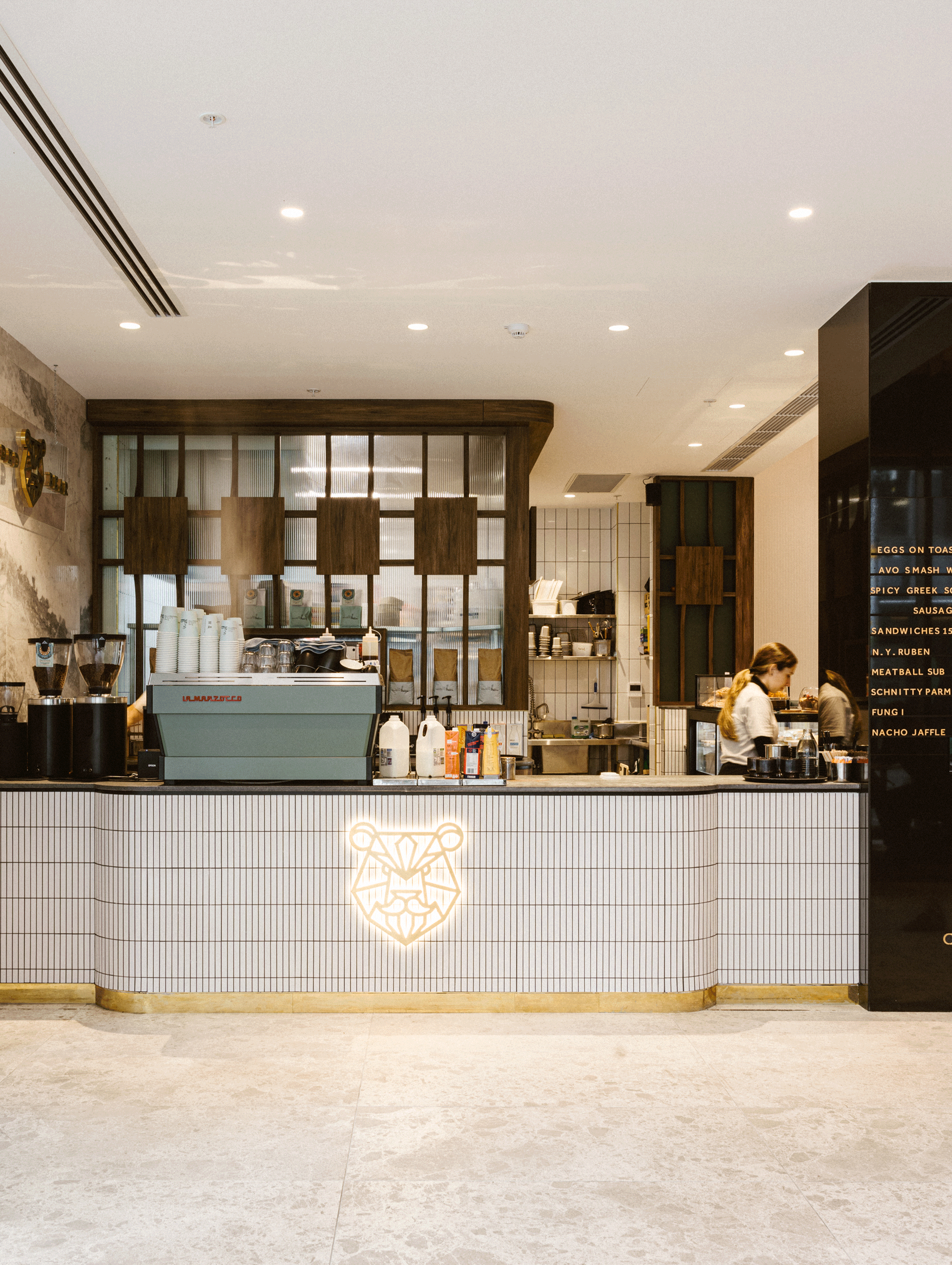 Cafe interior and coffee