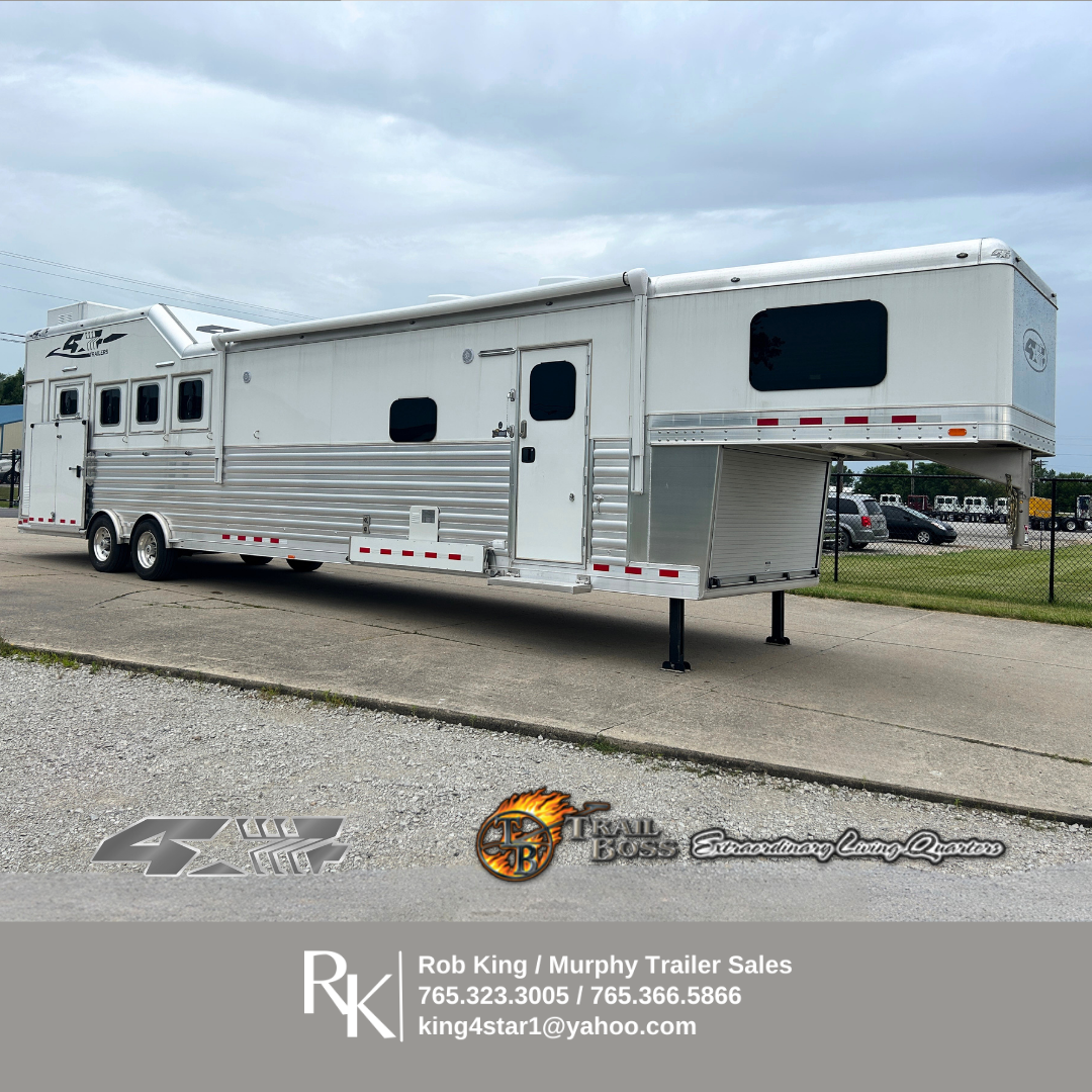 2024 4-Star Trailers 4 Horse Side Rear Load Trail Boss Conversions