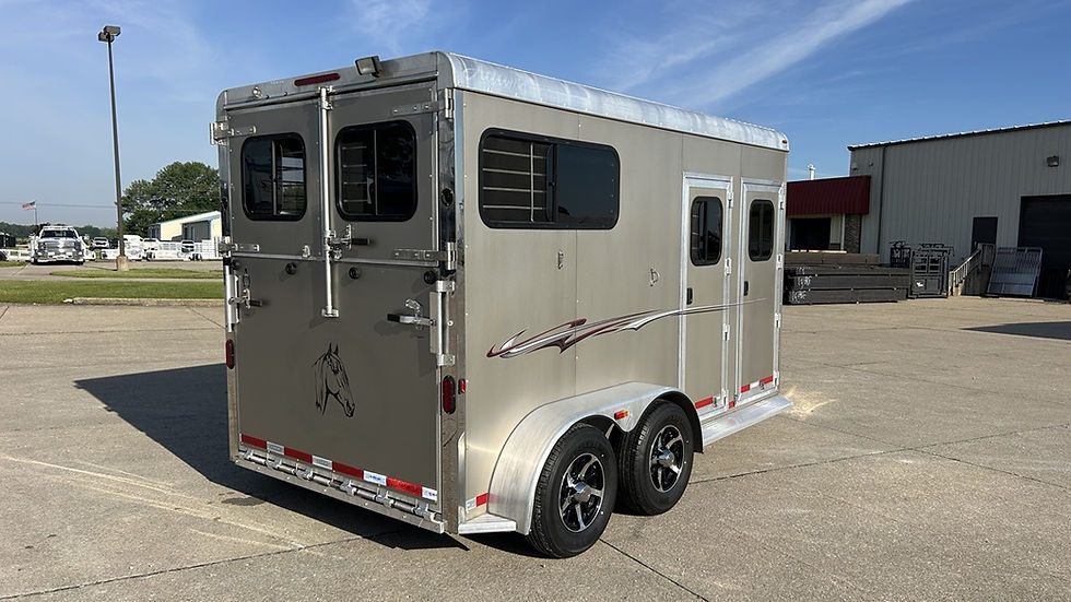 Thumbnail: 2016 Adam Trailers 14' 2H Straight Load Bumper Pull