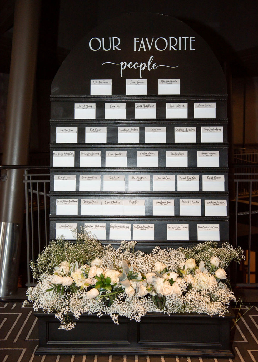Seating Chart with Flowers