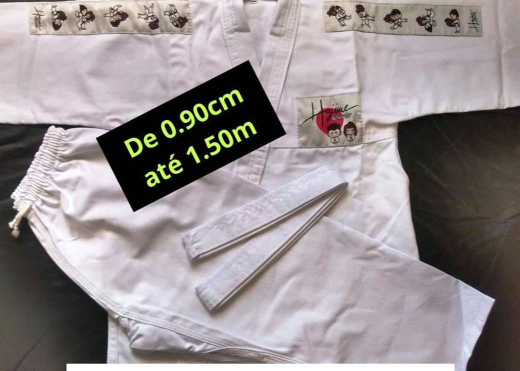 Judogi Branco (Kimono) - Hajime Sports (M000 ao M4) (0.90cm a 1.50m)