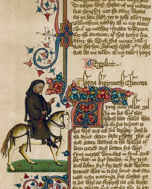 Geoffrey-Chaucer-manuscript-Ellesmere-The-Canterbury-Tales.webp