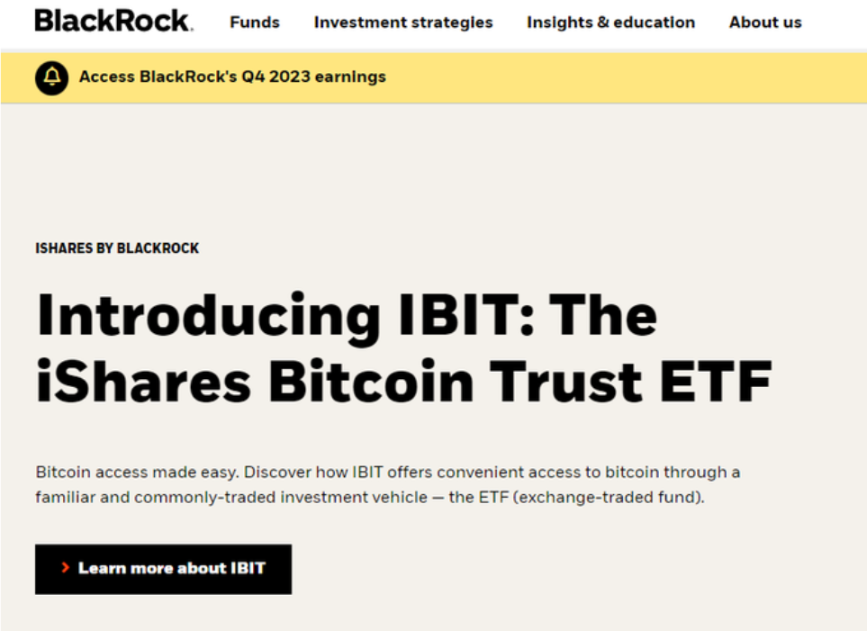 BTC ETF Blackrock