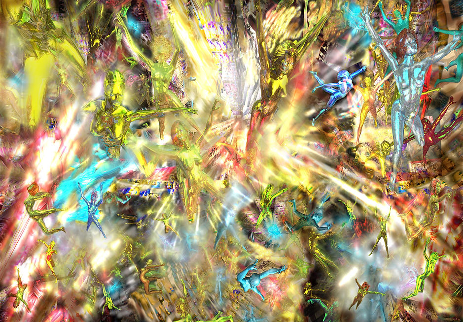 Rushing Angels Computer image of Zbigniew Dowgiałło purchased by the National Museum in Warsaw.