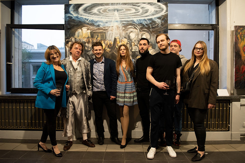 Mostra di dipinti di Zbigniew Dowgiałło, Antoni Krolikowski con Izabela