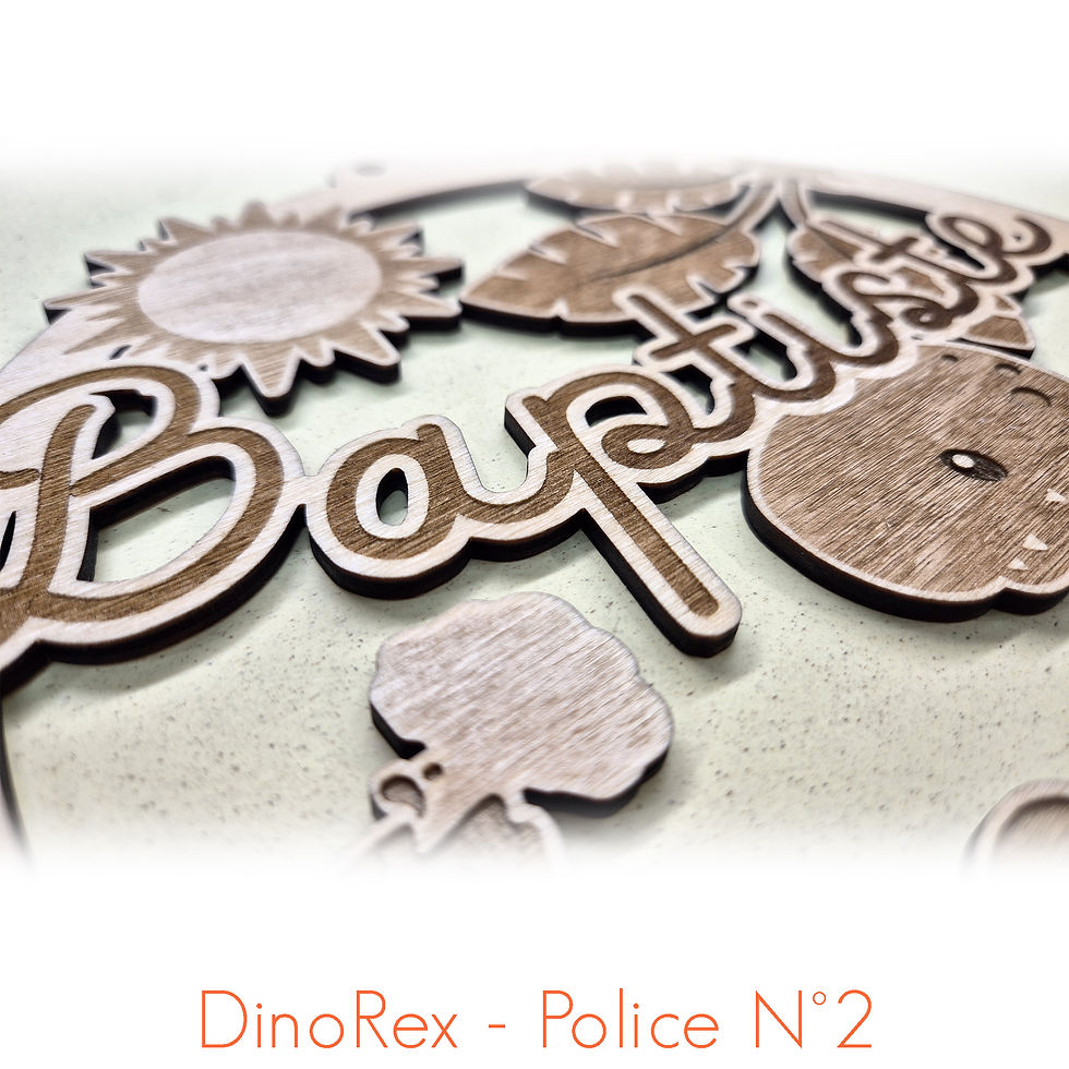 Miniature : Cercle en Bois Personnalisé - Thème Dinosaures