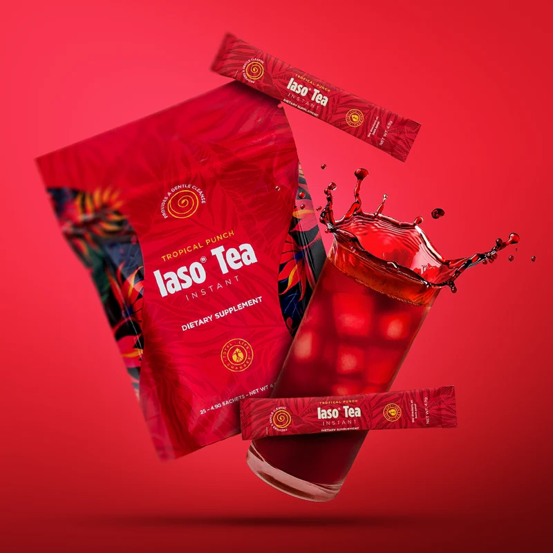 Iaso Tea Instantané - 10 Dosettes Saveur Fruits Tropicaux Pastèque, Pour La Gestion Du Poids