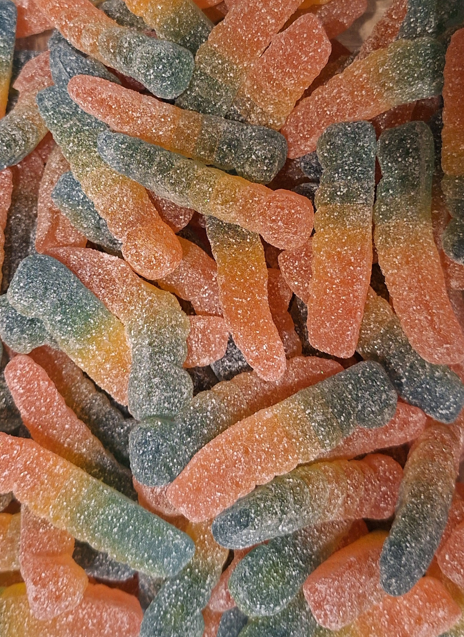 Zure regenboogwormen snoepjes