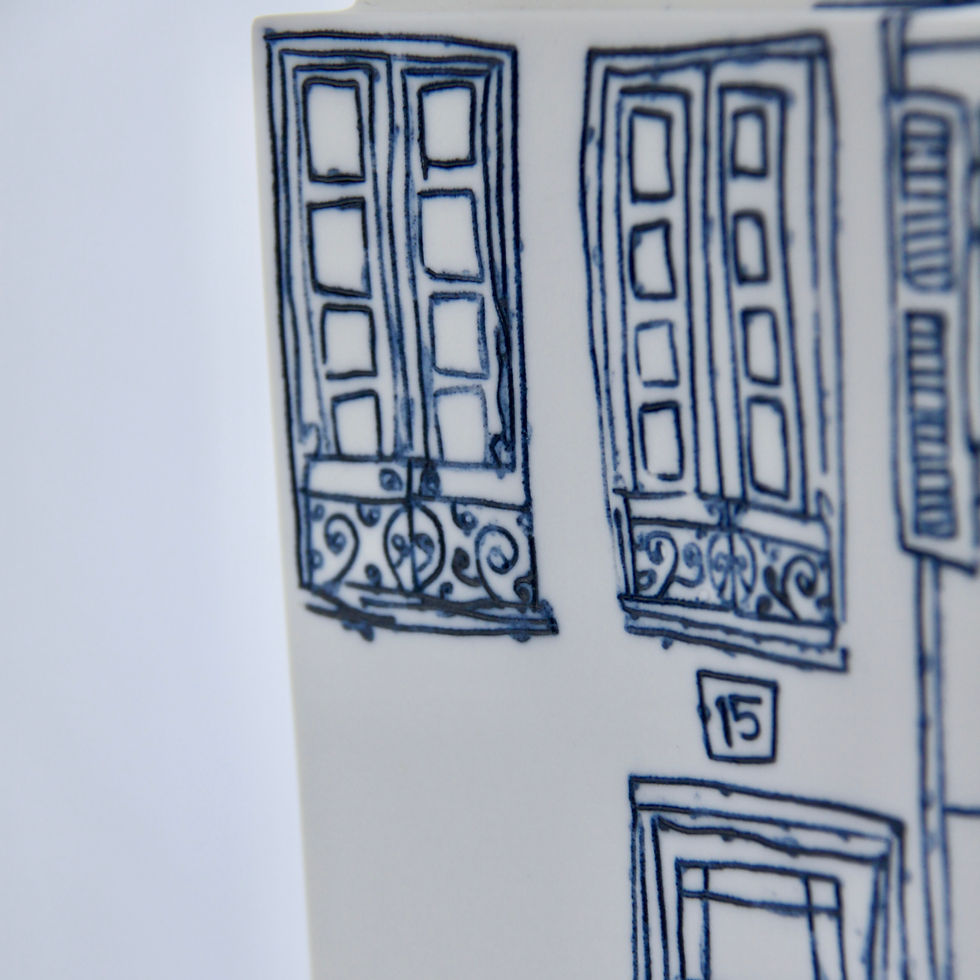 Miniaturbild: Vase Stadtlandschaft "un air de Bourgogne"