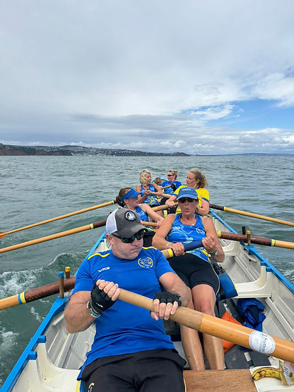 Gig rowers - round the island race Teignmouth