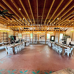 horseshoe gathering set up