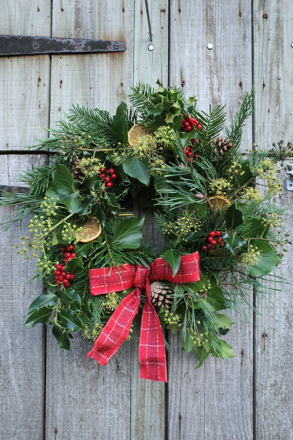The Dartmoor Classic - Holly, fir and ivy Christmas Wreath