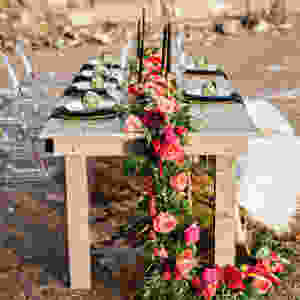floral outdoor wedding garland
