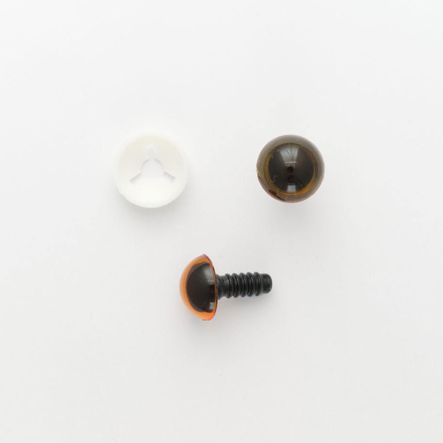 15mm brown safety eyes with backs for memory bears and soft toys