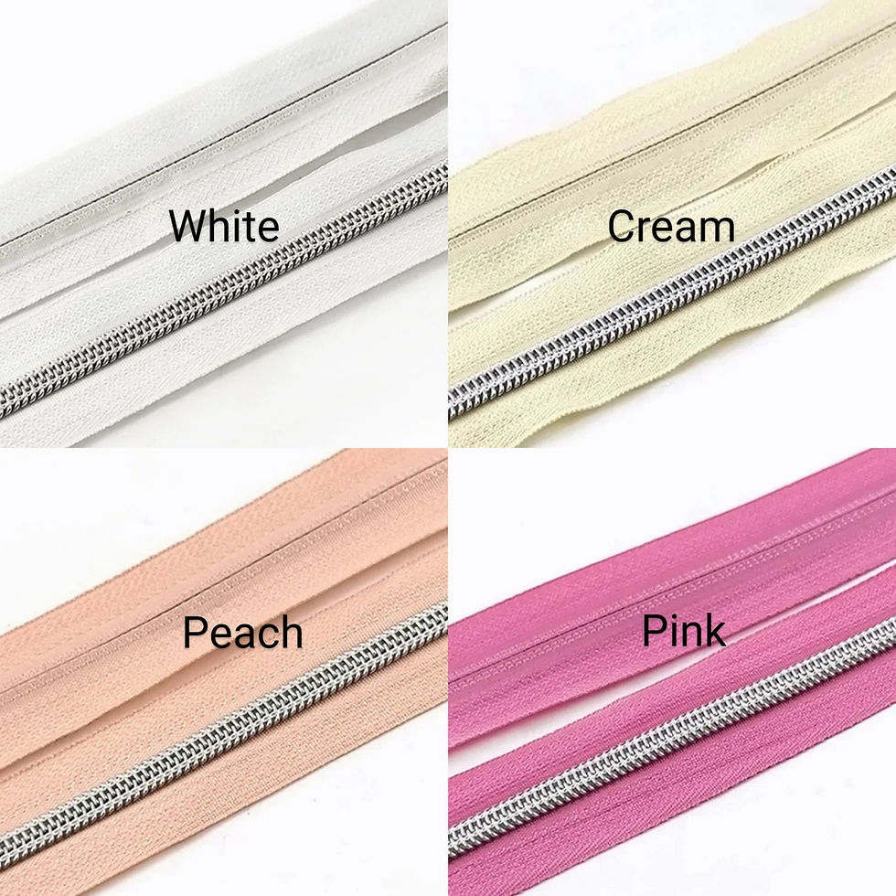 Thumbnail: #5 Silver Teeth Nylon Coil Zipper Tape featuring sleek silver teeth for a delicate and feminine finish.