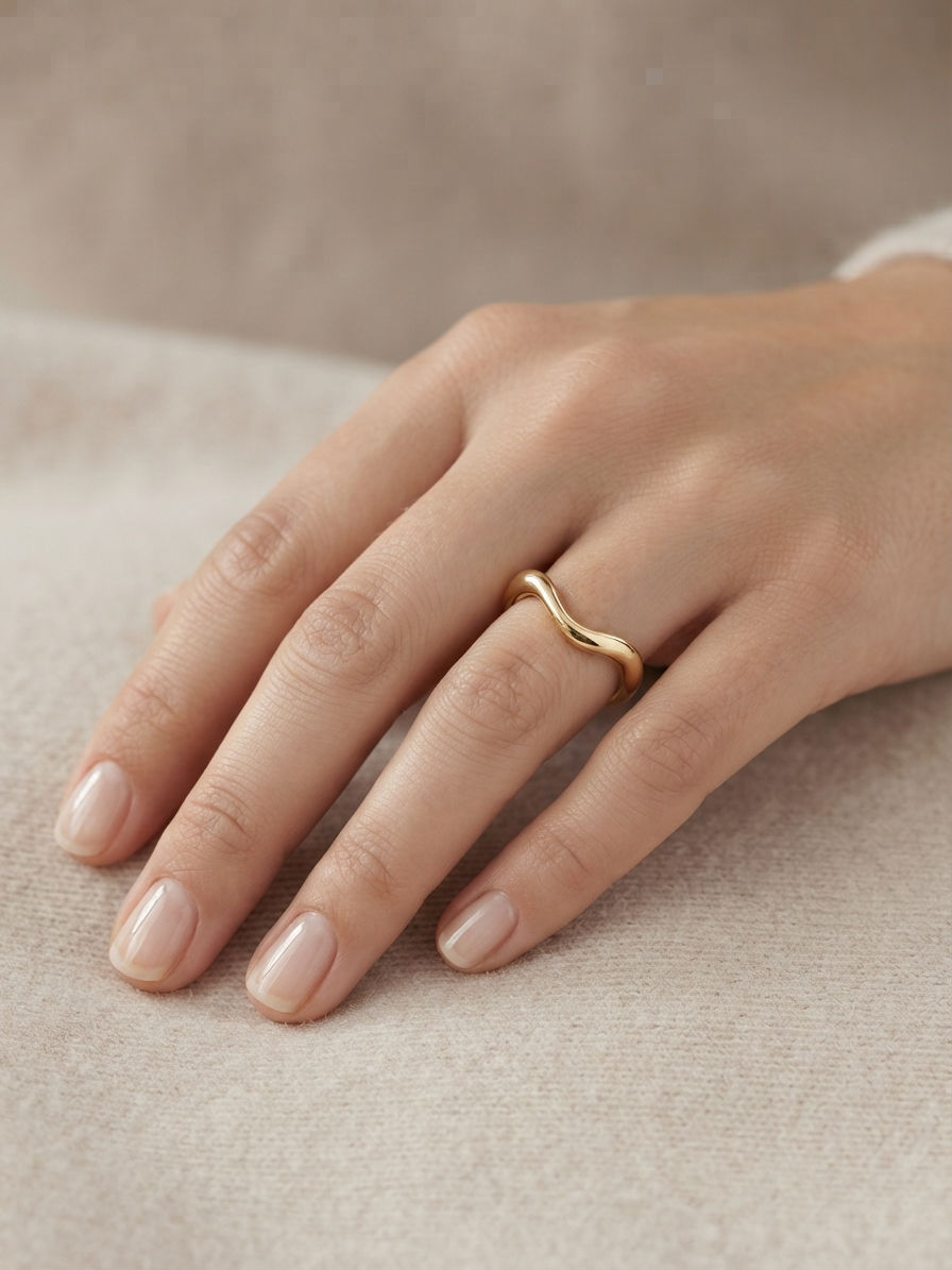 Golden Wave Ring