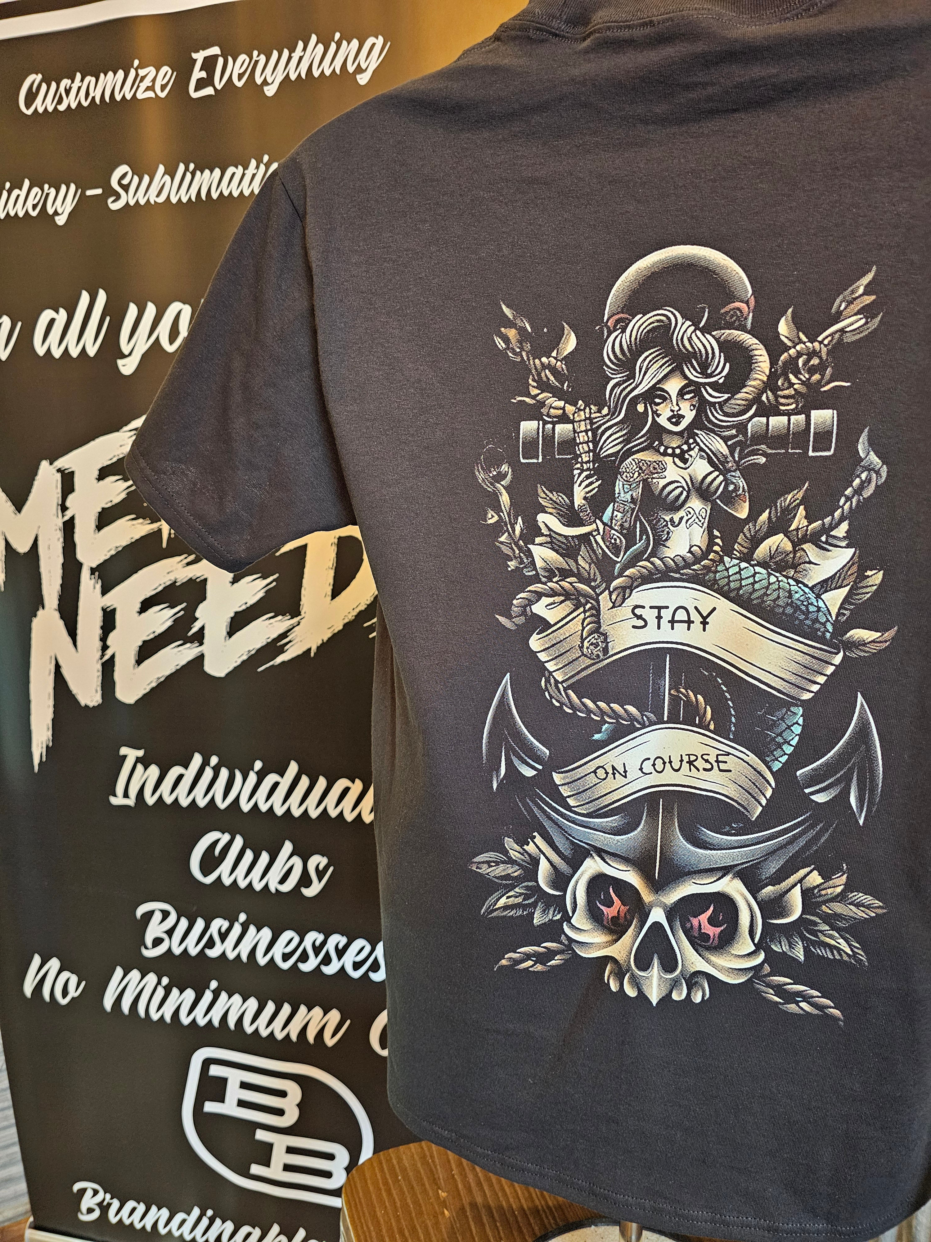 Stay On Course T Shirt (Shop Merch)