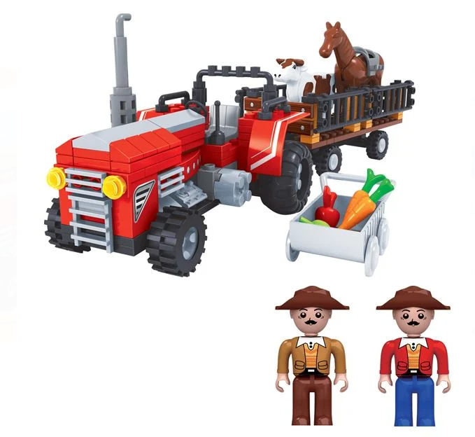 Lego-Caramizi Constructie Tractor & 2 Figurine 219 piese