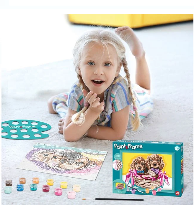 Kit Pictura & Rama Pictura cu Numere Sweet Friendship