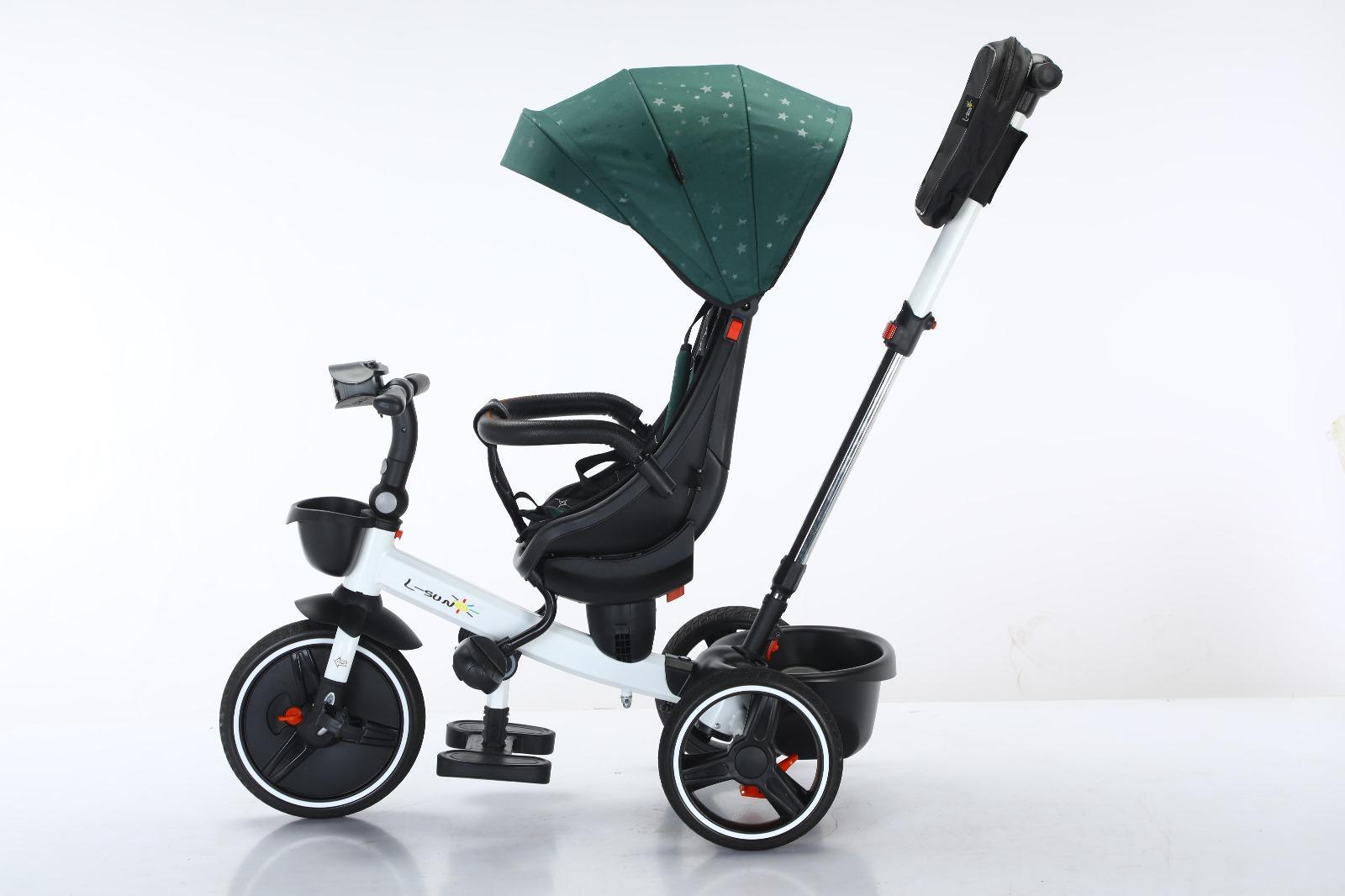 Tricicleta evolutiva SL01 , cu pozitie de somn si scaun rotativ, Verde