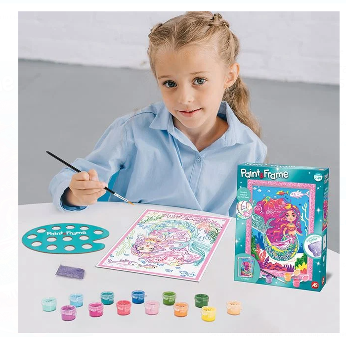 Set Pictura & Frame Pictura cu Numere Mythical Mermaid - As Art