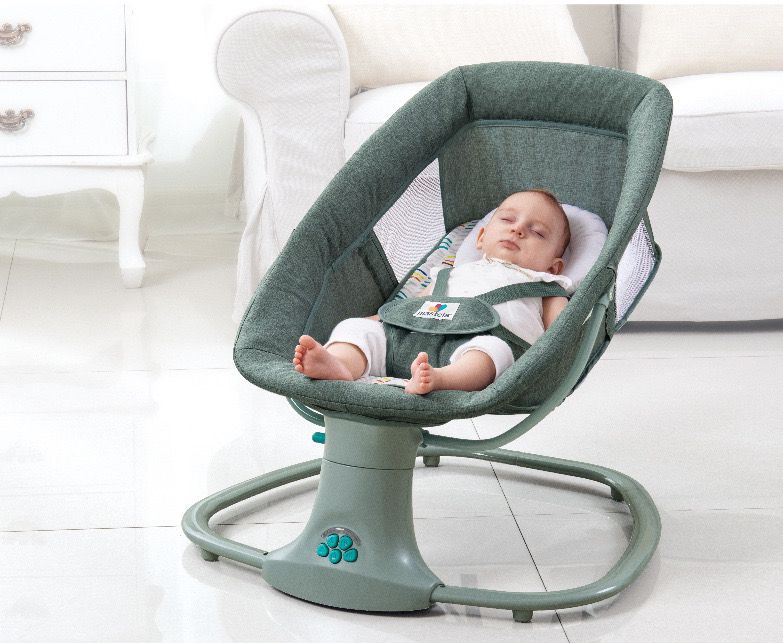 Balansoar electric 3 in 1 pentru bebelusi,bluetooth,telecomanda,plasa insecte