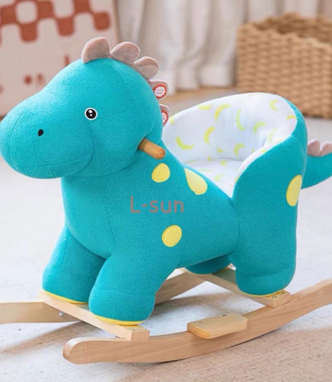 Balansoar plus pentru copii Dino Albastru