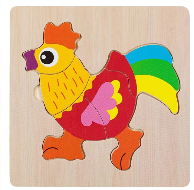 Puzzle din Lemn Cocos (5 piese) 15x15cm